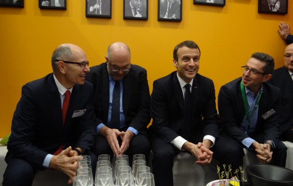 Jean-Marie Barillère, Stéphane Travert, Emmanuel Macron et Jérôme Despey - CNIV